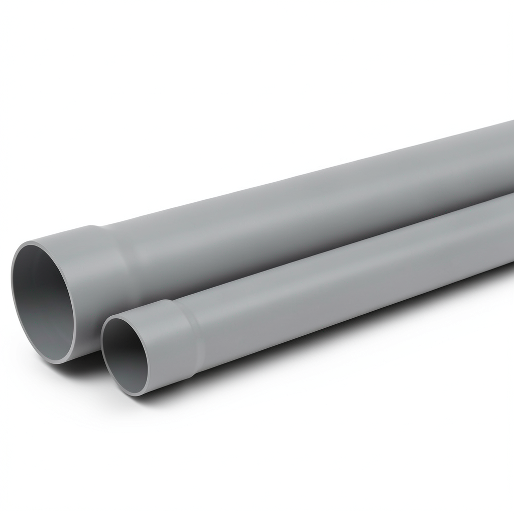 مواسير UPVC ضغط 15 بار مقاس 2 إنش سمك 4.5 مم لون رمادي
