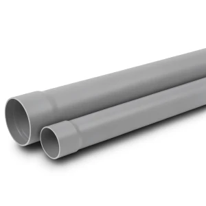 مواسير UPVC ضغط 15 بار مقاس 3 إنش سماكة 6.6 ملم لون رمادي