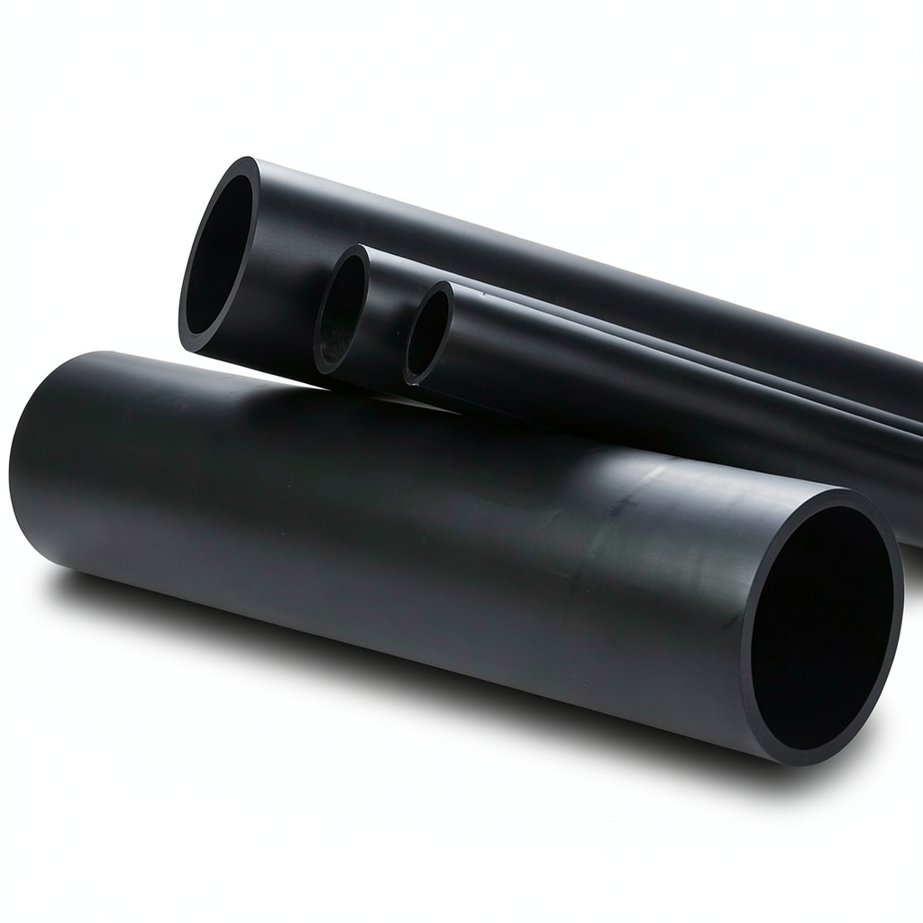 مواسير HDPE ضغط 3.2 بار PE 80 قطر خارجي 500 ملم سماكة 12.3 ملم لون اسود