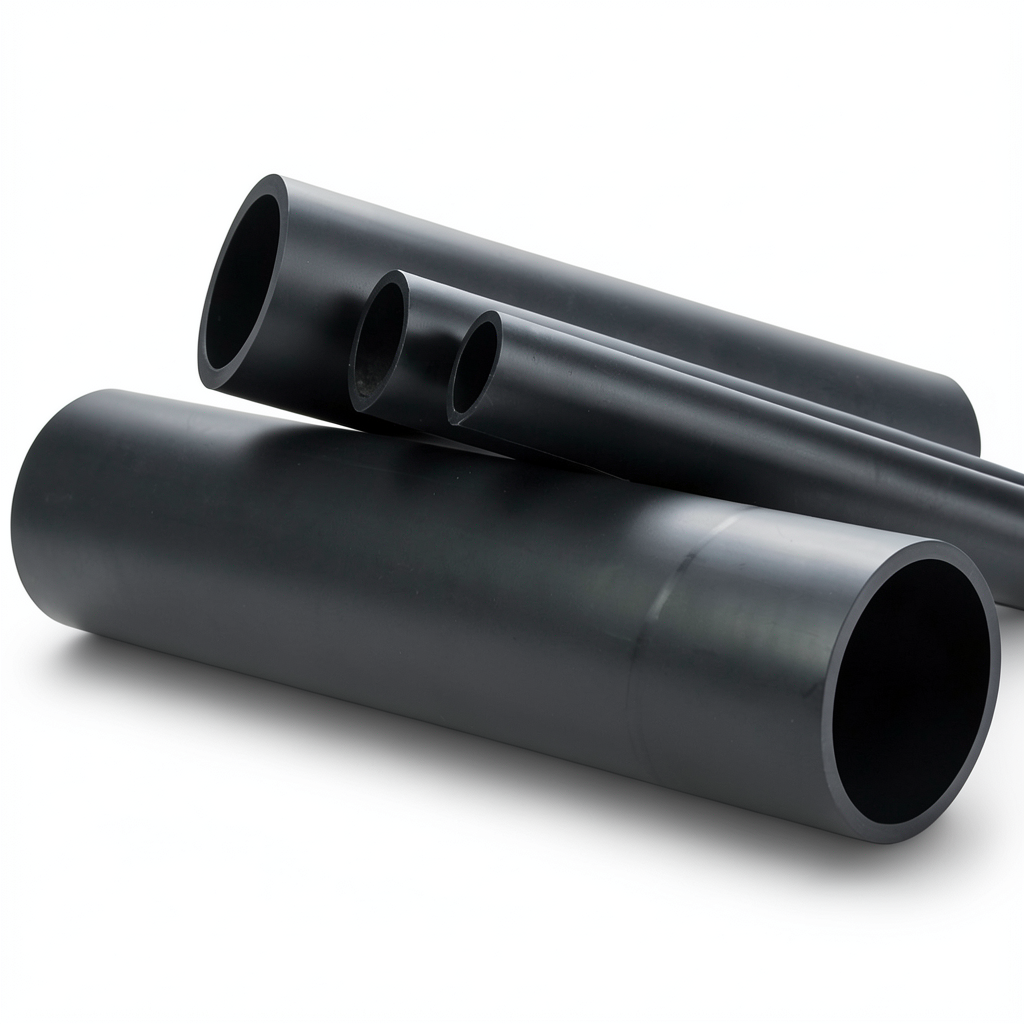 HDPE Plastic Pipe PN 3.2 Bar PE 80 OD 560 mm Thickness 13.7 mm Black