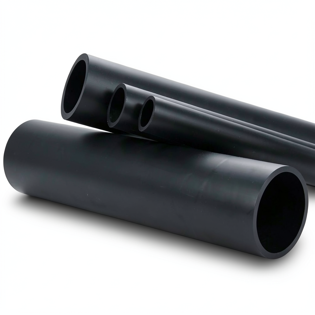 أنابيب HDPE ضغط 4 بار PE 80 قطر خارجي 1000 مم سماكة 38.2 مم لون أسود