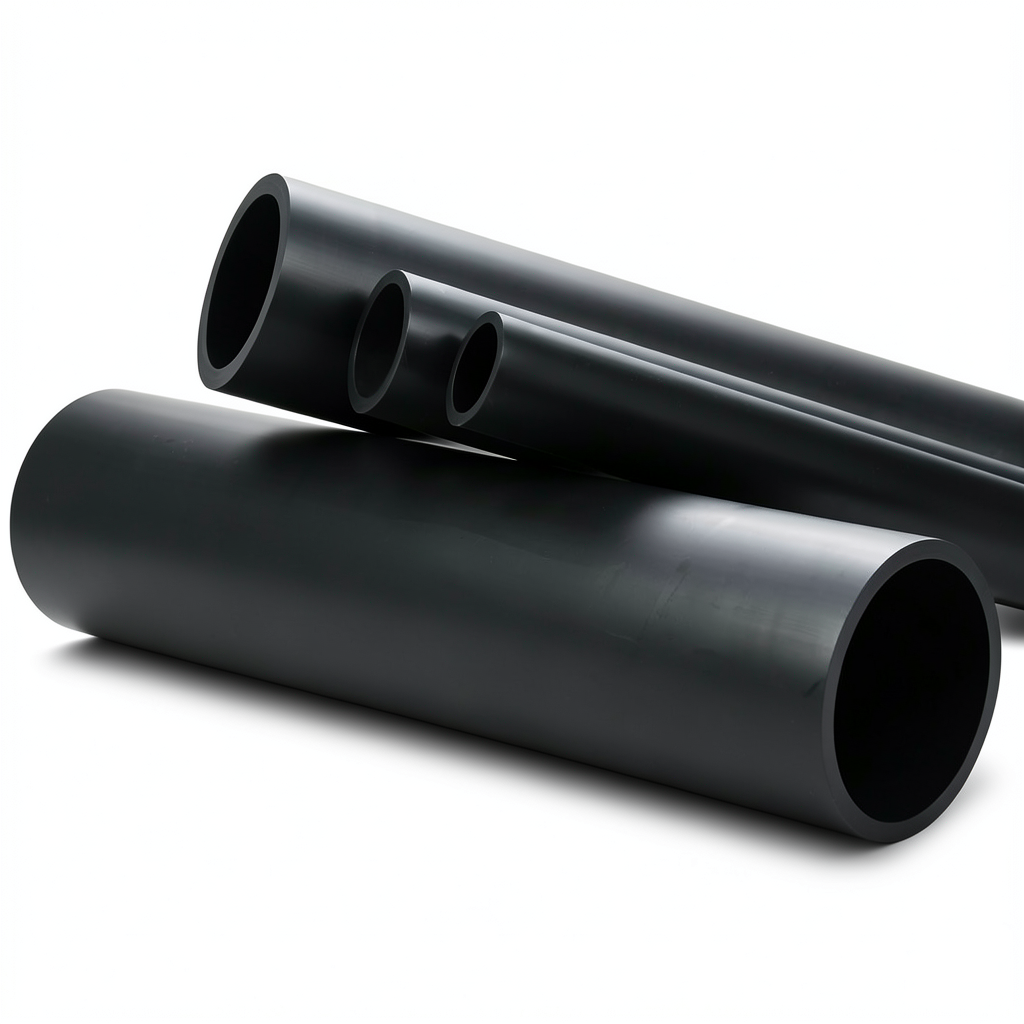 مواسير HDPE ضغط 4 بار PE 80 قطر خارجي 1200 ملم سماكة 45.9 ملم لون اسود