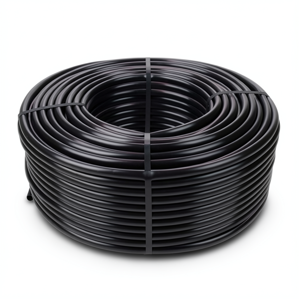 HDPE Coil Pipe Pressure 12.5 Bar PE 80 Size 16 mm Thickness 1.8 mm Black