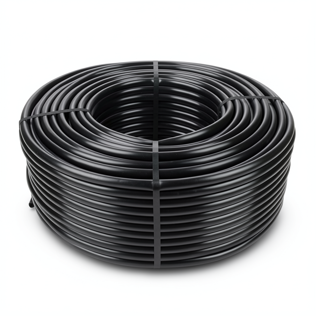 HDPE Coil Pipe Pressure 4 Bar PE 80 Size 50 mm SDR 33 Black Color