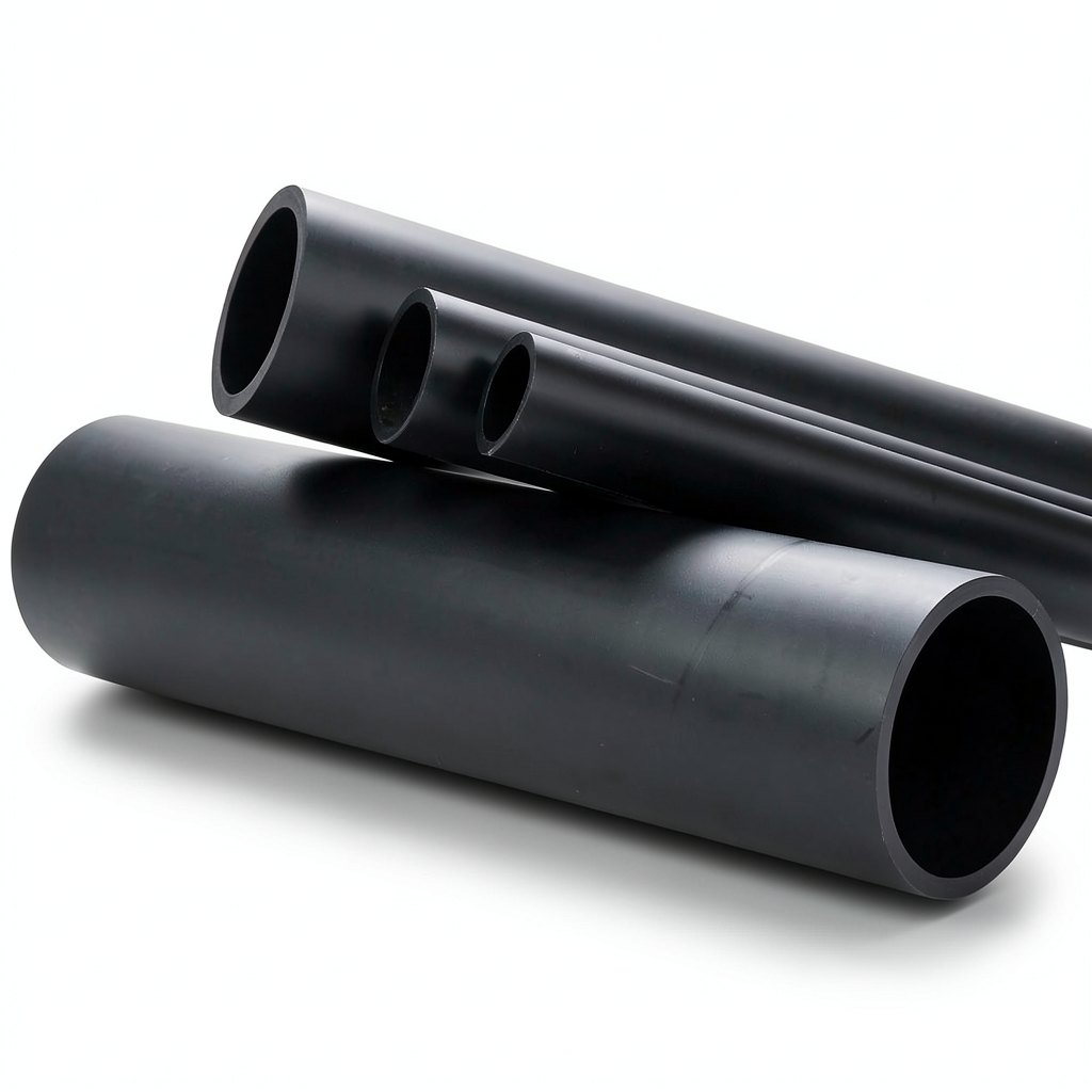 انابيب HDPE ضغط 12.5 بار PE 80 قطر خارجي 140 مم SDR 11 لون اسود