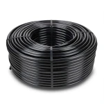 HDPE Plastic Coil Pipe Nominal Pressure 4 Bar PE 80, Outside Diameter 63 mm SDR 33, Black