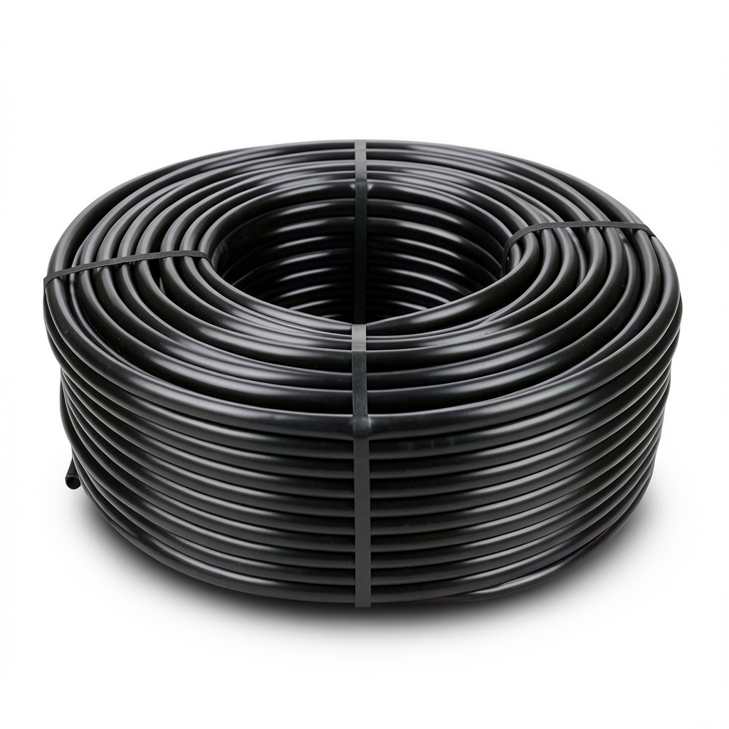 لفة أنابيب HDPE ضغط 4 بار PE 80 قطر 75 مم SDR 33 لون أسود