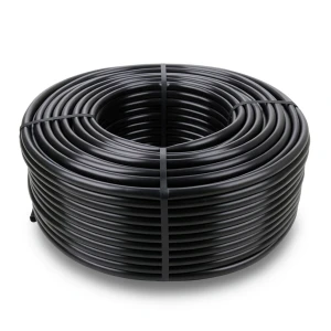 High Density Polyethylene Coil Pipe Pressure 4 Bar PE 80, 90 mm Diameter SDR 33, Black