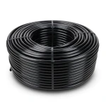لفة بلاستيك HDPE ضغط 12.5 بار PE 80، قطر خارجي 25 مم، سماكة 2.3 مم، أسود