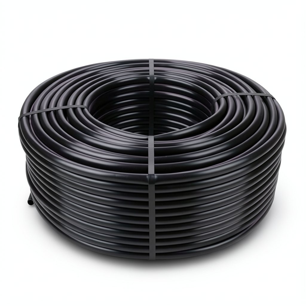 High Density Polyethylene Coil Pipe Nominal Pressure 12.5 Bar PE 80 OD 63 mm Thickness 7.1 mm Black Color