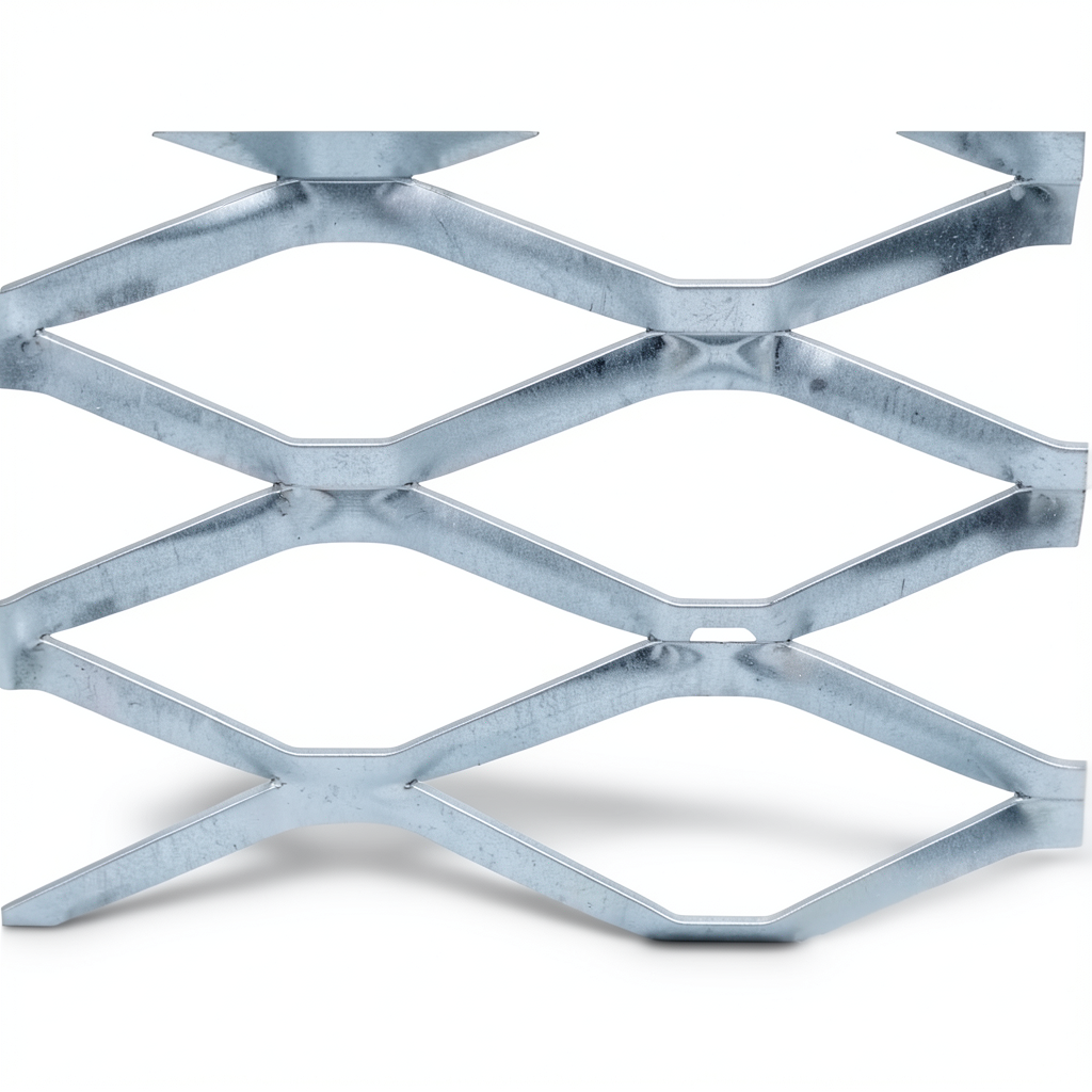 Galvanised Steel Expanded Metal Mesh Bahri Thickness 4.8 mm Width 2.44 M Length 2 M