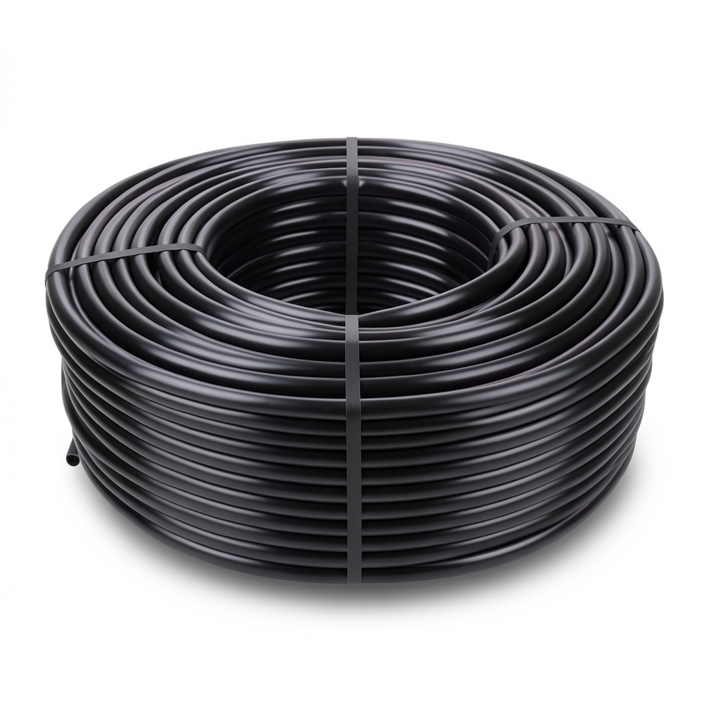 لفة انابيب HDPE ضغط 12.5 بار PE 80 قطر خارجي 90 مم سمك 10.1 مم لون اسود