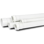UPVC Pipe for Sewerage Systems PN 20 Bar Size 50 mm Thickness 4.6 mm White Color