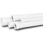 UPVC Plastic Pipe for Sewerage Systems PN 20 Bar Size 90 mm Thickness 8.2 mm White Color