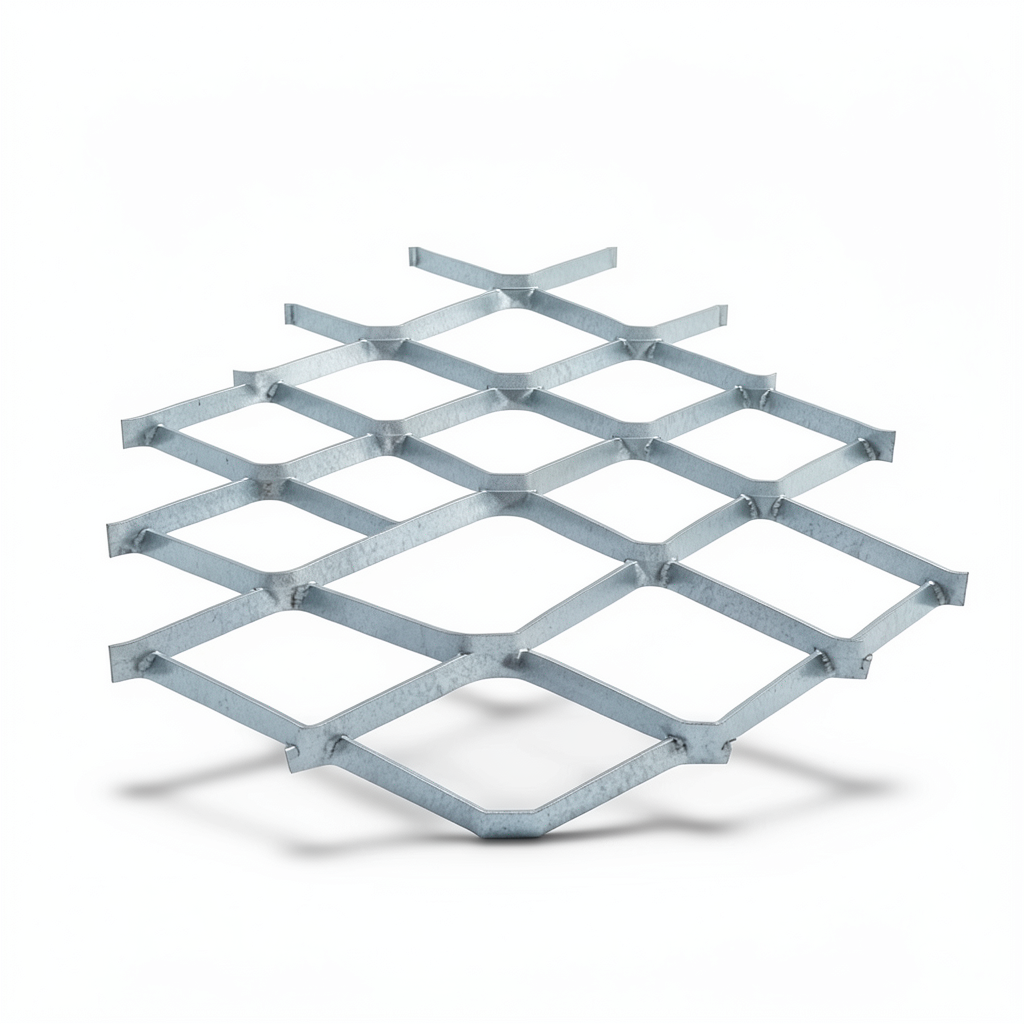 Galvanised Steel Expanded Metal Mesh Bahri 3 mm Thickness 2.44m Width 4m Length