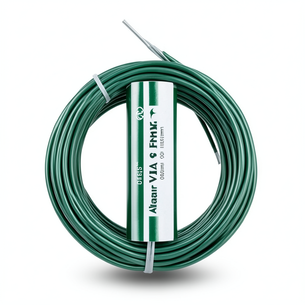 سلك مفرد نحاس شعر مغطى بالقصدير 0.5mm، 600/1000V، أخضر | شركة الفنار