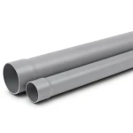 UPVC Pipe for Sewerage Systems PN 20 Bar Size 50 mm Thickness 4.6 mm Gray Color