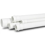 UPVC Pipe for Sewerage Systems 20 Bar Pressure Size 32 mm Thickness 2.9 mm White