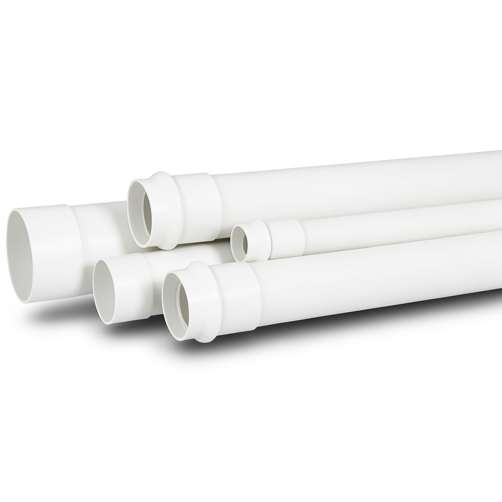 UPVC Pipe for Sewerage Systems 20 Bar Pressure Size 32 mm Thickness 2.9 mm White