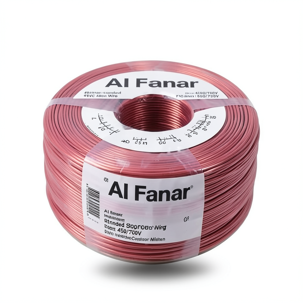 سلك نحاس مجدول عزل PVC، جهد 450/750 فولت، مقاس 400 ملم، طول 300 قدم | شركة الفنار