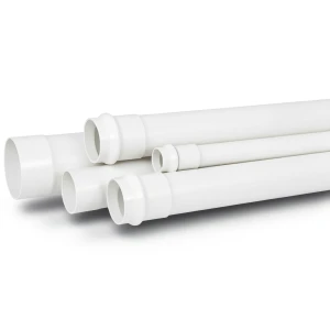 أنابيب UPVC لأنظمة الصرف الصحي ضغط 20 بار مقاس 50 ملم سماكة 4.6 ملم لون أبيض