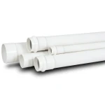 UPVC Plastic Pipe for Sewerage Systems PN 20 Bar Size 63 mm Thickness 5.8 mm White Color
