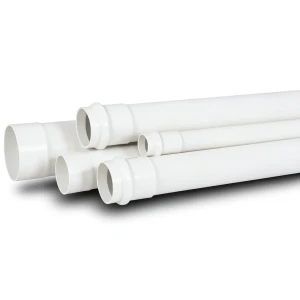مواسير بلاستيك UPVC لأنظمة الصرف الصحي ضغط 20 بار مقاس 63 ملم سمك 5.8 مم لون أبيض