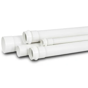 مواسير UPVC مقاس 75 مم سمك 6.8 ملم ضغط 20 بار لون أبيض
