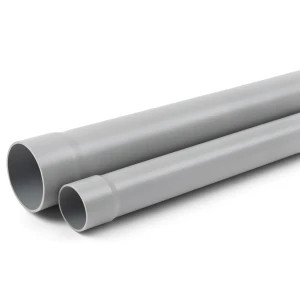 UPVC Plastic Pipe PN 15 Bar Size 1 inch Thickness 2.8 mm Gray Color