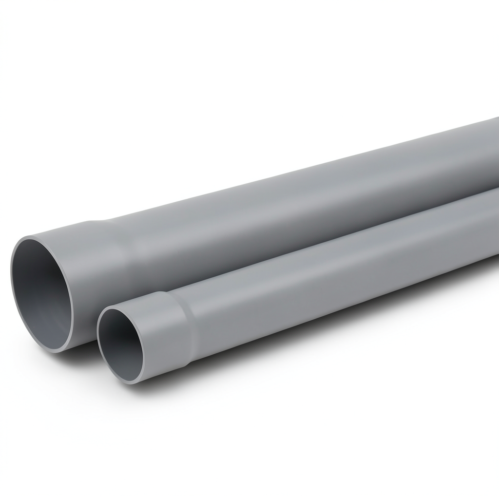 UPVC Plastic Pipe PN 15 Bar Size 1 ¼ inch Thickness 3.3 mm Gray Color