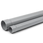 UPVC Plastic Pipe PN 15 Bar Size 1 ½ inch Thickness 3.7 mm Grey Color