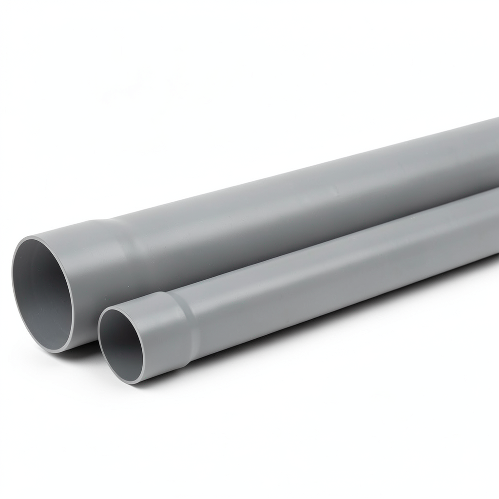 UPVC Pipe PN 15 Bar Size 3 inch Thickness 6.6 mm Gray Color