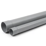 UPVC Plastic Pipe for Sewerage Systems PN 20 Bar Size 40 mm Thickness 3.7 mm Gray Color