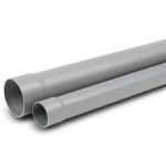 UPVC Pipe for Sewerage Systems PN 20 Bar Size 50 mm Thickness 4.6 mm Gray Color