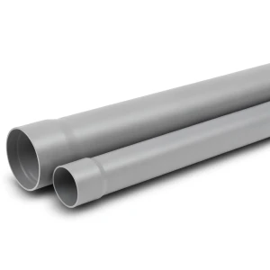 أنابيب UPVC لأنظمة الصرف الصحي ضغط 20 بار مقاس 50 mm سمك 4.6 mm لون رمادي