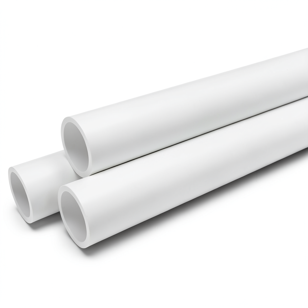 أنابيب ضغط UPVC مقاس ½1 إنش سمك 2.84 مم لون أبيض ضغط 17.2 بار