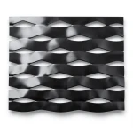 Hot Rolled Expanded Metal Mesh Drie Design 2 mm Thickness 1.22x1 m, Black