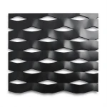 Hot Rolled Expanded Metal Mesh Drie Design 2 mm Thickness 1.22x1 m, Black