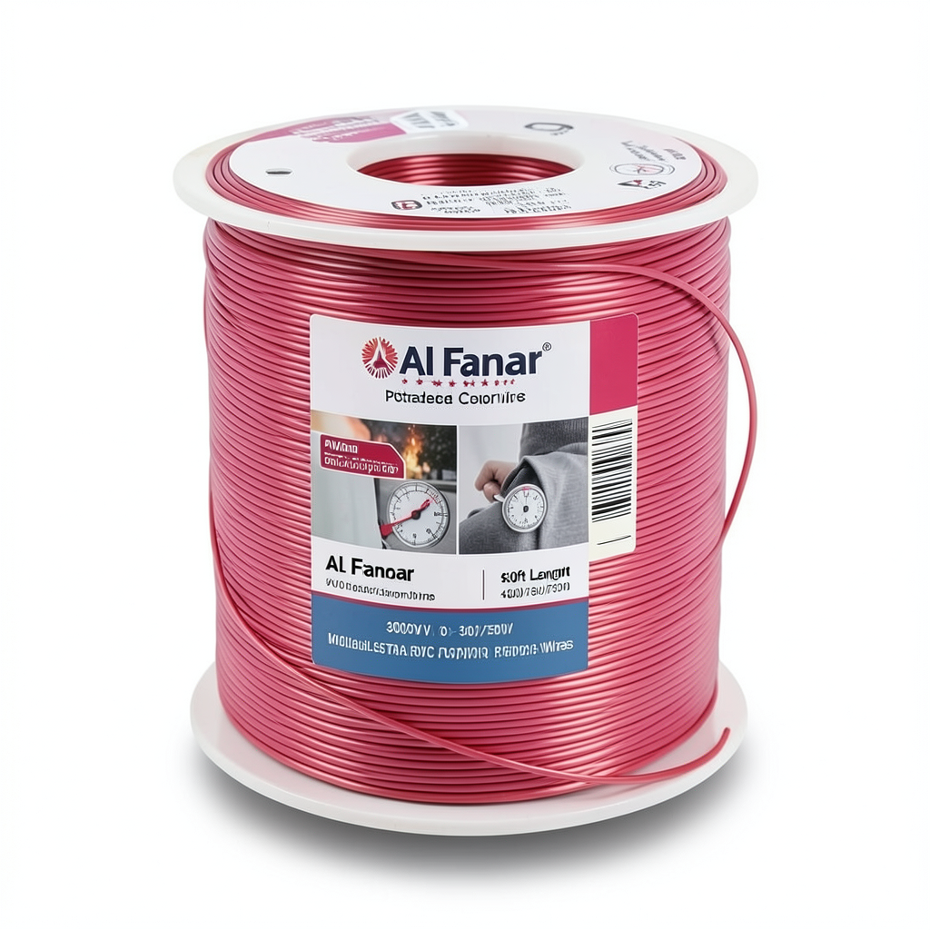 سلك نحاس مجدول عزل PVC، جهد 450/750 فولت، مقاس 400 ملم، طول 300 قدم | شركة الفنار
