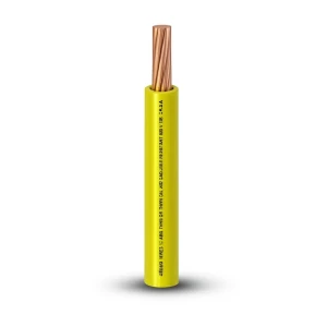 كابل نحاس THHN/THWN مقاس 3.31 مم² قطر 3.4 مم 600 فولت طول 250 قدم عزل PVC أصفر | شركة الفنار