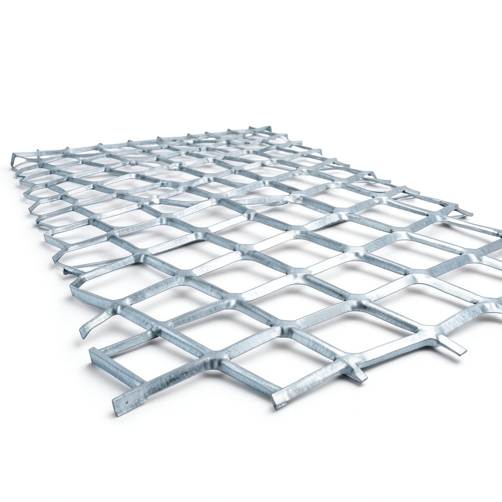 Galvanised Steel Expanded Metal Mesh Bahri Thickness 2.8 mm Width 2.44 m Length 6 m