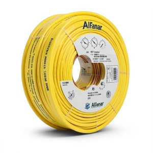 كابل نحاس THHN/THWN عزل PVC 105°C مقاس 13.3 مم²، قطر 6.4 مم، 600 فولت، طول 250 قدم، لون أصفر | شركة الفنار
