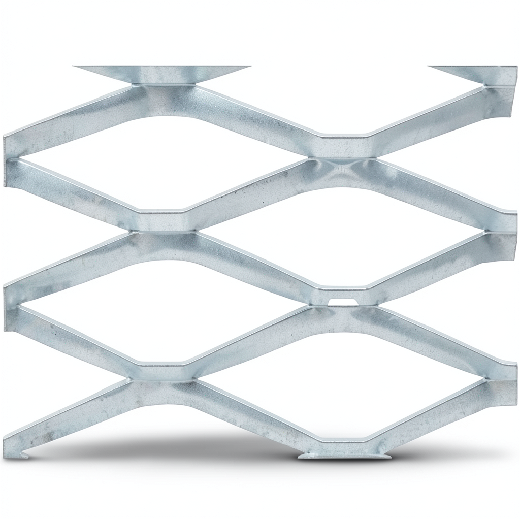 Galvanised Steel Expanded Metal Mesh Bahri 6 mm Thickness 2.44 m Width 6 m Length | Bait Al Tatawor