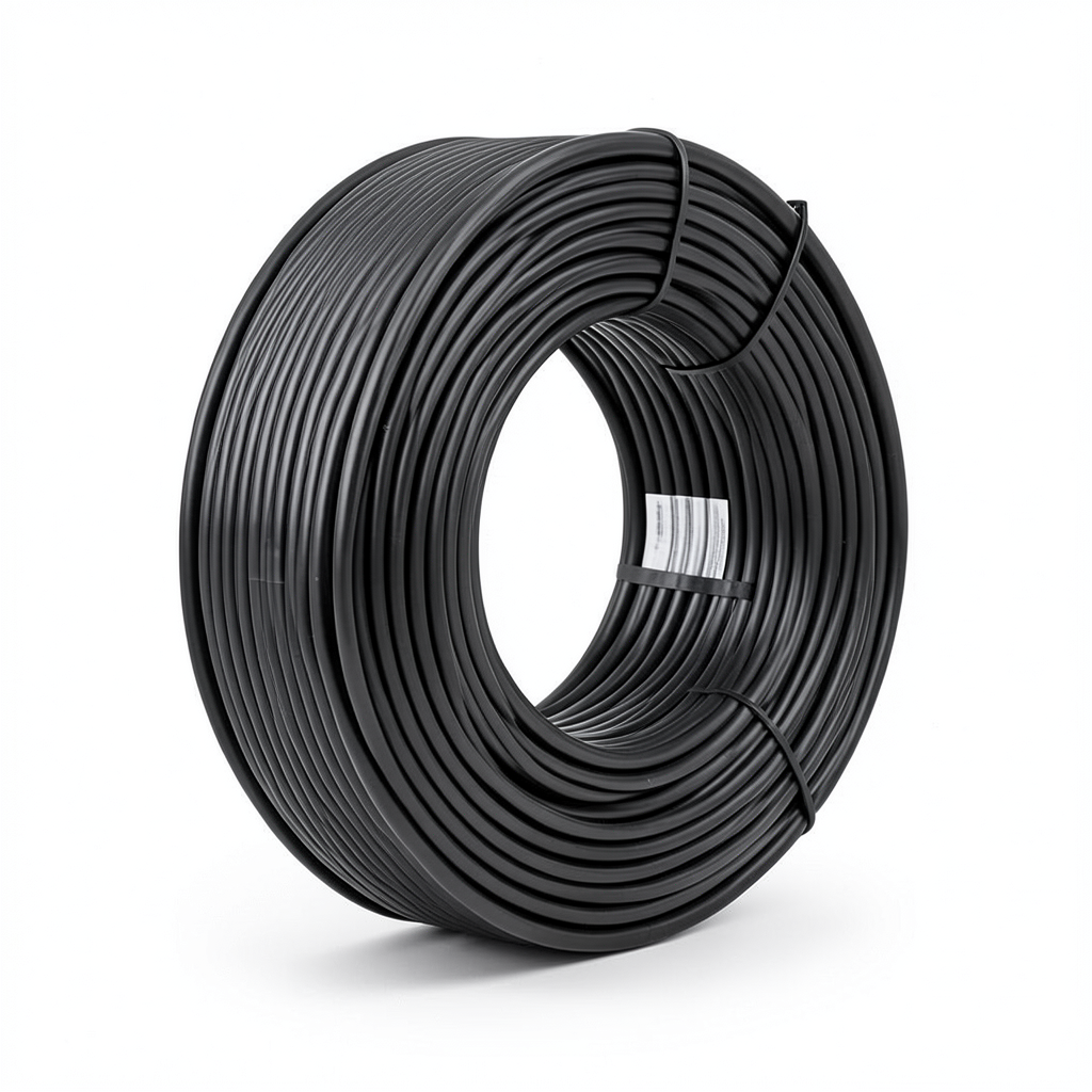 كابل نحاس THHN/THWN عزل PVC 105°C مقاس 8.37 مم² قطر 5.5 مم 600 فولت طول 250 قدم لون أسود | شركة الفنار