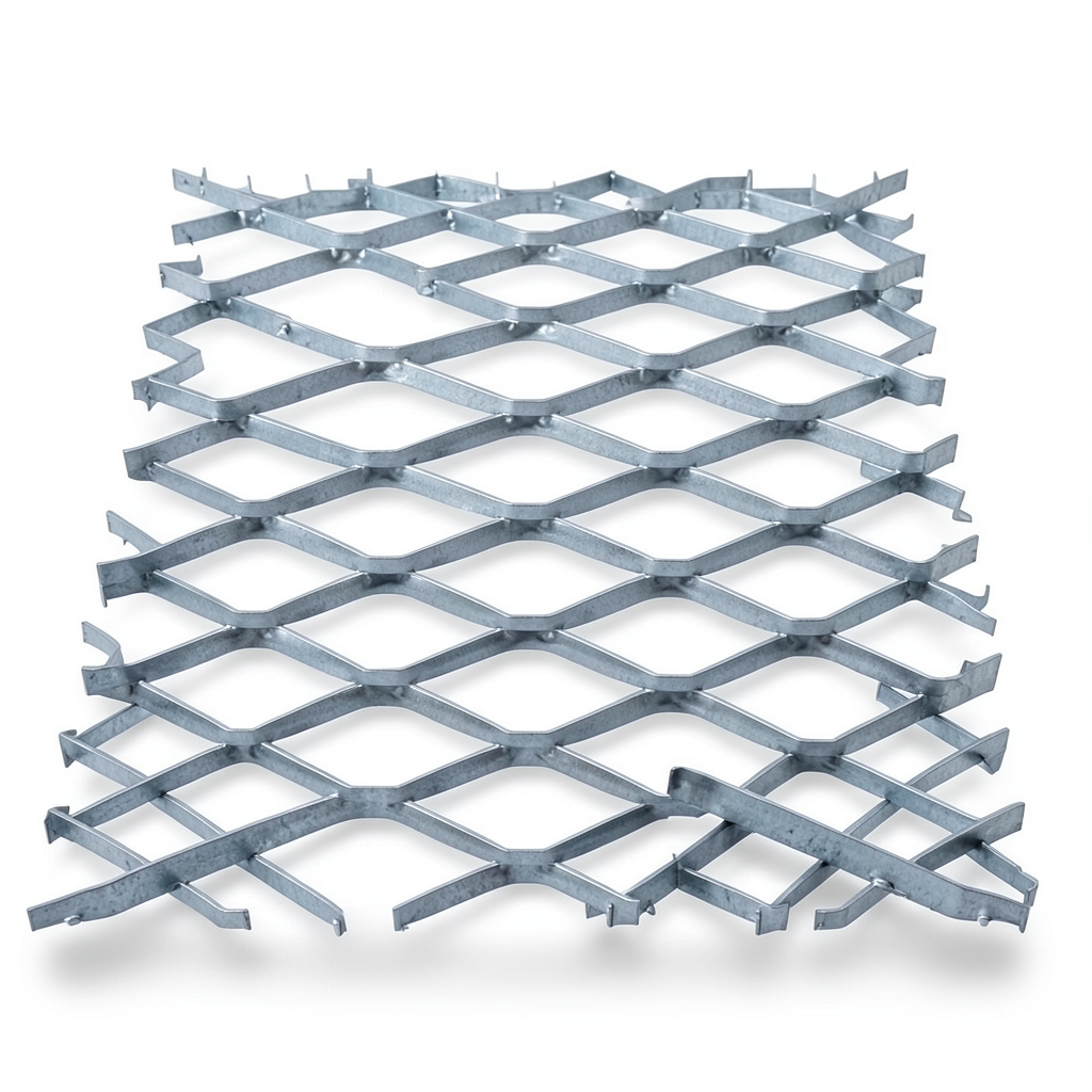 Galvanised Steel Expanded Metal Mesh Bahri Thickness 2.8 mm Width 2.44 m Length 7 m