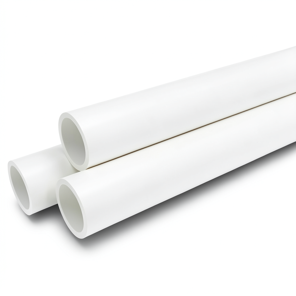 أنابيب ضغط UPVC مقاس ½1 إنش سمك 3.58 مم لون أبيض ضغط 21.7 بار