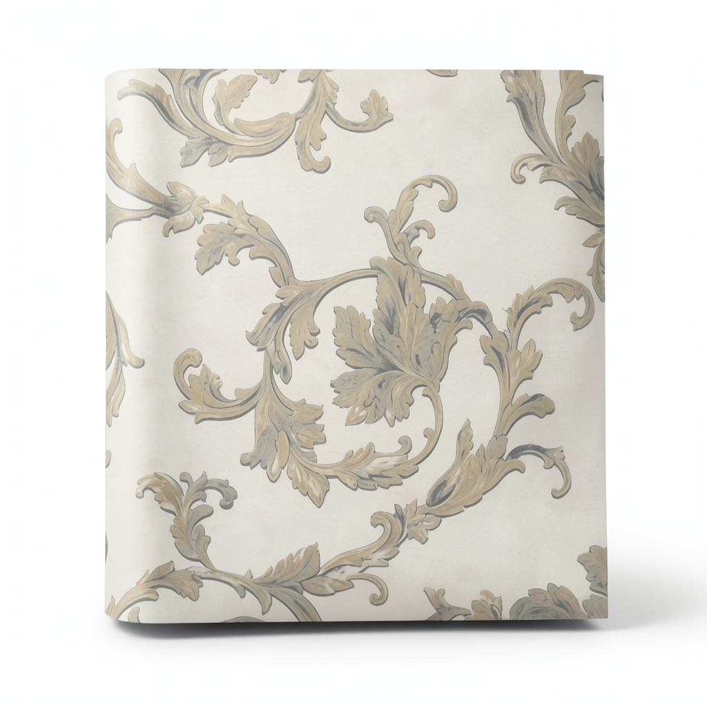 Italian Classic Wallpaper 10 m x 1.06 m Light Beige, Model 56923