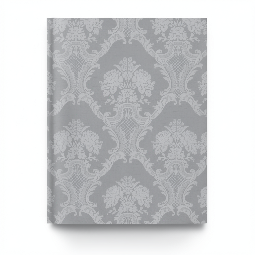 Spain Wallpaper Gray Color Classic Design, Size 10m x 0.53m, Model 4001-4