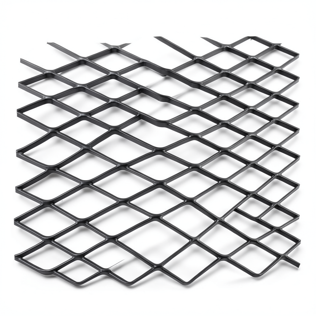 Hot Rolled Black Steel Expanded Metal Mesh Khaleeji 1.2 mm Thickness 1.22 m Width 6 m Length