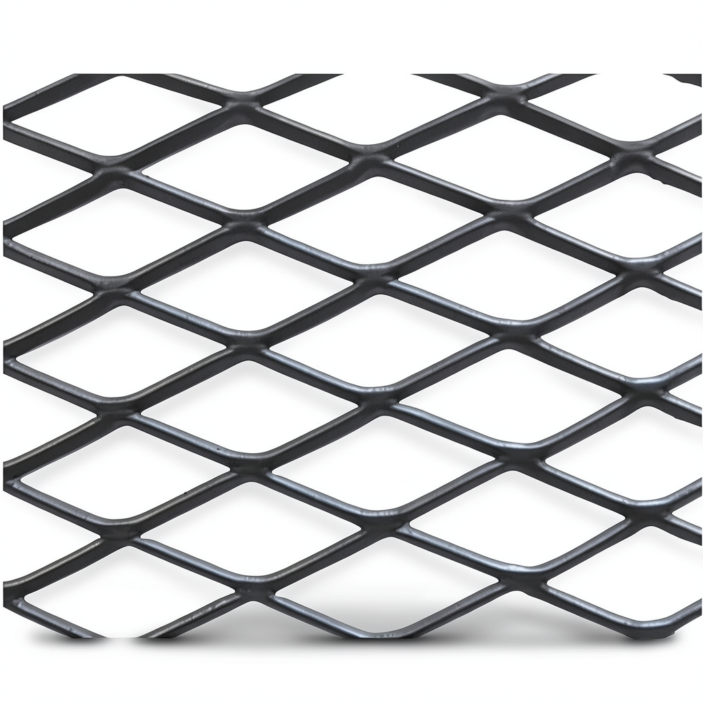 Hot Rolled Black Steel Expanded Metal Mesh Khaleeji 1.2 mm Thickness 1.22 m Width 7 m Length